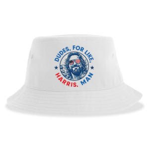 Dudes For Harris Kamala 2024 Madam President Democrat Sustainable Bucket Hat