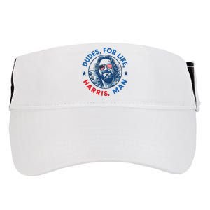 Dudes For Harris Kamala 2024 Madam President Democrat Adult Drive Performance Visor