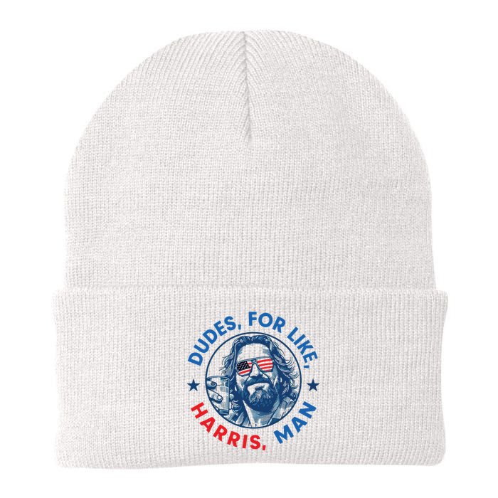 Dudes For Harris Kamala 2024 Madam President Democrat Knit Cap Winter Beanie