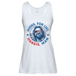 Dudes For Harris Kamala 2024 Madam President Democrat Ladies Essential Flowy Tank