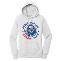 Dudes For Harris Kamala 2024 Madam President Democrat Women's Pullover Hoodie