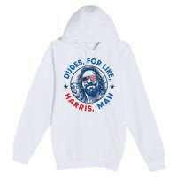 Dudes For Harris Kamala 2024 Madam President Democrat Premium Pullover Hoodie