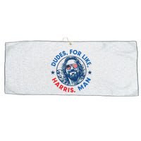 Dudes For Harris Kamala 2024 Madam President Democrat Large Microfiber Waffle Golf Towel