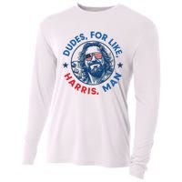 Dudes For Harris Kamala 2024 Madam President Democrat Cooling Performance Long Sleeve Crew