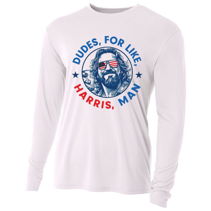 Dudes For Harris Kamala 2024 Madam President Democrat Cooling Performance Long Sleeve Crew