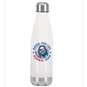 Dudes For Harris Kamala 2024 Madam President Democrat Stainless Steel Insulated Water Bottle