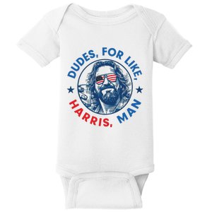 Dudes For Harris Kamala 2024 Madam President Democrat Baby Bodysuit