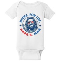 Dudes For Harris Kamala 2024 Madam President Democrat Baby Bodysuit