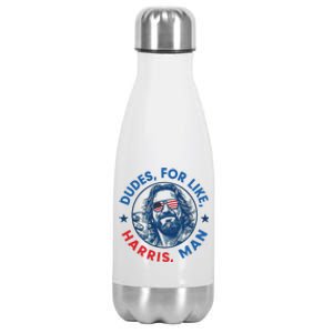 Dudes For Harris Kamala 2024 Madam President Democrat Stainless Steel Insulated Water Bottle