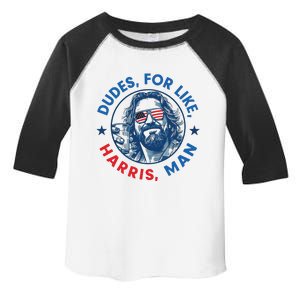 Dudes For Harris Kamala 2024 Madam President Democrat Toddler Fine Jersey T-Shirt