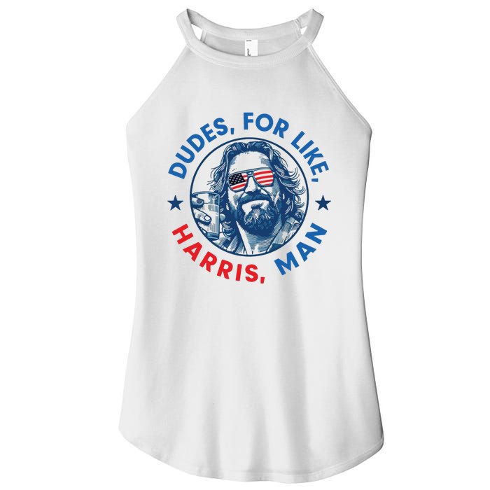 Dudes For Harris Kamala 2024 Madam President Democrat Women's Perfect Tri Rocker Tank