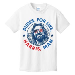 Dudes For Harris Kamala 2024 Madam President Democrat Kids T-Shirt