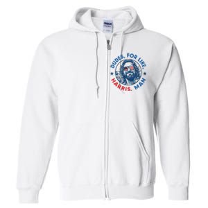 Dudes For Harris Kamala 2024 Madam President Democrat Full Zip Hoodie