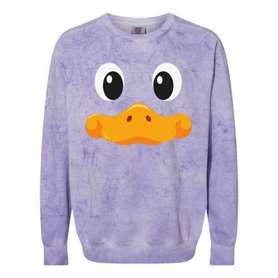 Duck Face Halloween Costume Birthday Idea Cute Funny Colorblast Crewneck Sweatshirt