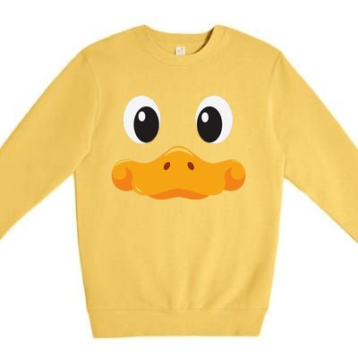 Duck Face Halloween Costume Birthday Idea Cute Funny Premium Crewneck Sweatshirt