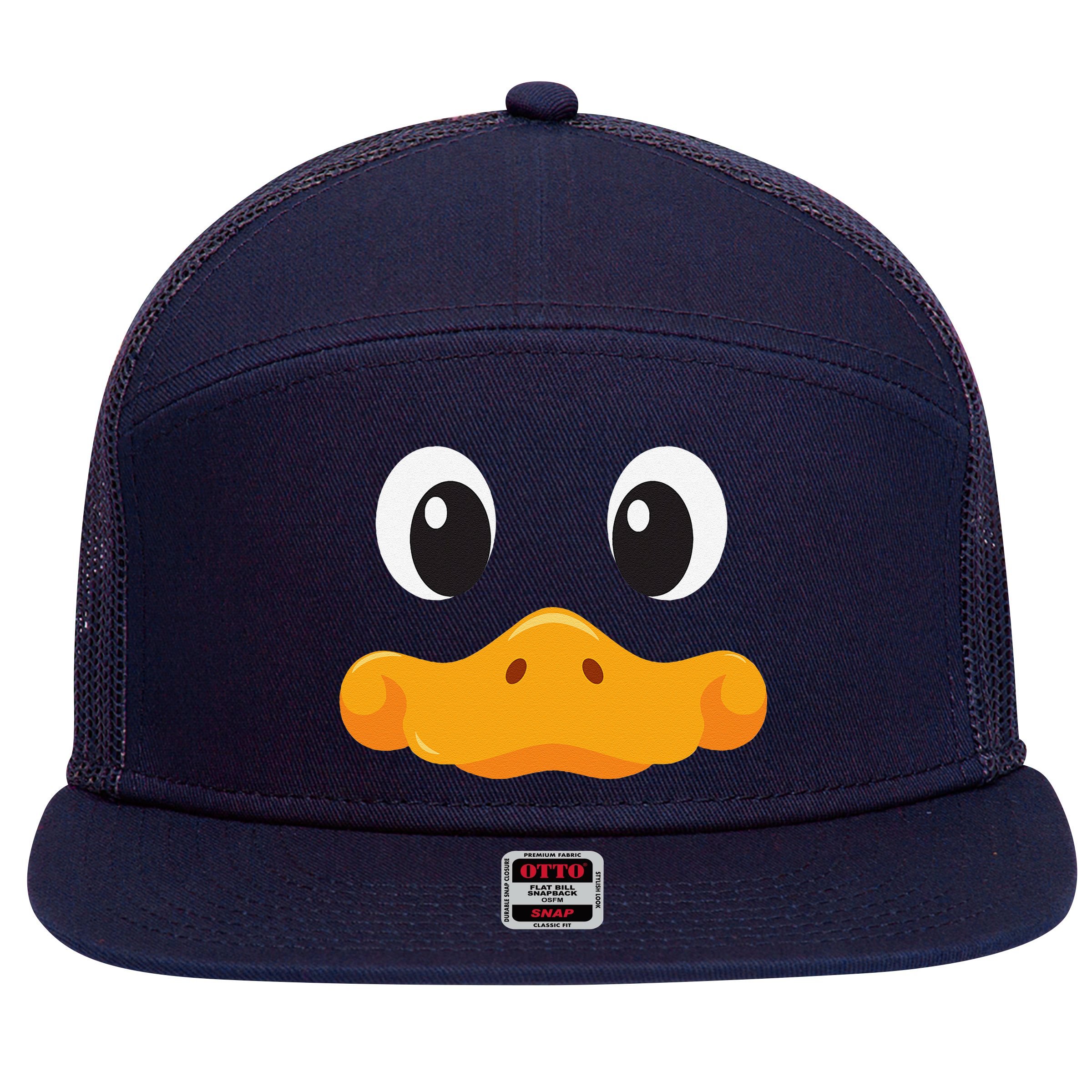Duck Face Halloween Costume Birthday Idea Cute Funny 7 Panel Mesh Trucker Snapback Hat