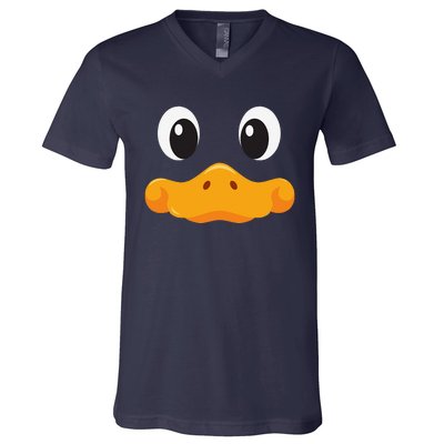 Duck Face Halloween Costume Birthday Idea Cute Funny V-Neck T-Shirt