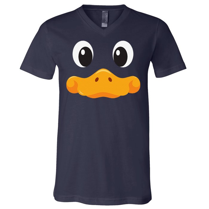 Duck Face Halloween Costume Birthday Idea Cute Funny V-Neck T-Shirt