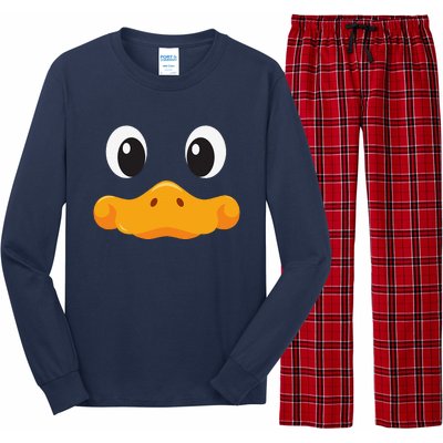 Duck Face Halloween Costume Birthday Idea Cute Funny Long Sleeve Pajama Set