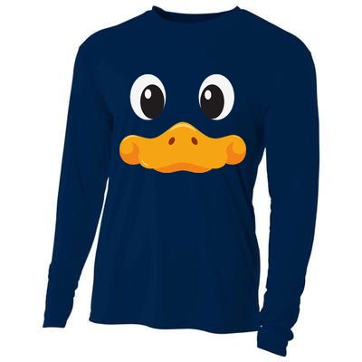 Duck Face Halloween Costume Birthday Idea Cute Funny Cooling Performance Long Sleeve Crew