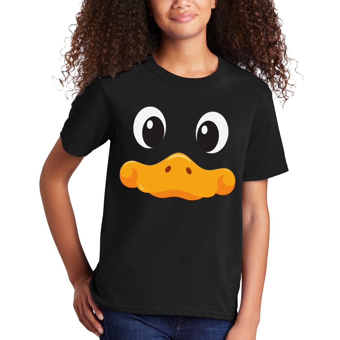 Duck Face Halloween Costume Birthday Idea Cute Funny Kids T-Shirt