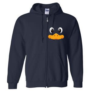 Duck Face Halloween Costume Birthday Idea Cute Funny Full Zip Hoodie