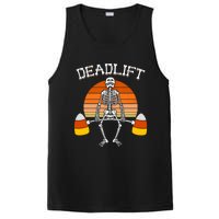 Deadlift Funny Halloween Skeleton Candy Corn Gym Workout PosiCharge Competitor Tank