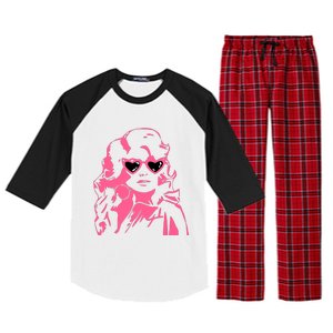 Dolly Face In Sunglasses Dolly Vibes Dolly Fan Lover Raglan Sleeve Pajama Set