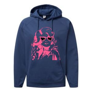 Dolly Face In Sunglasses Dolly Vibes Dolly Fan Lover Performance Fleece Hoodie