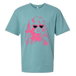 Dolly Face In Sunglasses Dolly Vibes Dolly Fan Lover Sueded Cloud Jersey T-Shirt