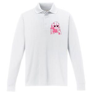 Dolly Face In Sunglasses Dolly Vibes Dolly Fan Lover Performance Long Sleeve Polo