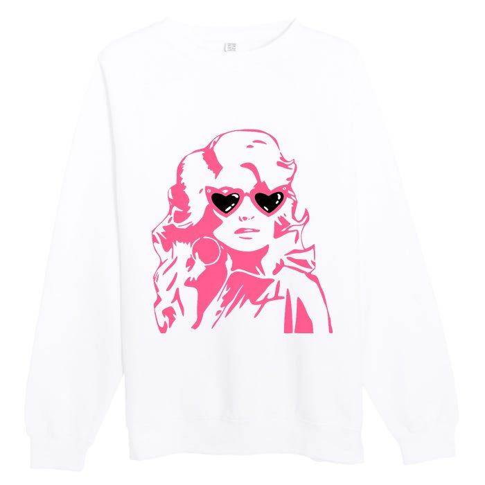 Dolly Face In Sunglasses Dolly Vibes Dolly Fan Lover Premium Crewneck Sweatshirt