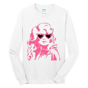 Dolly Face In Sunglasses Dolly Vibes Dolly Fan Lover Tall Long Sleeve T-Shirt