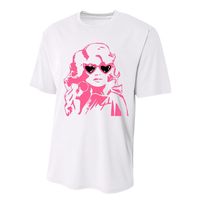 Dolly Face In Sunglasses Dolly Vibes Dolly Fan Lover Performance Sprint T-Shirt