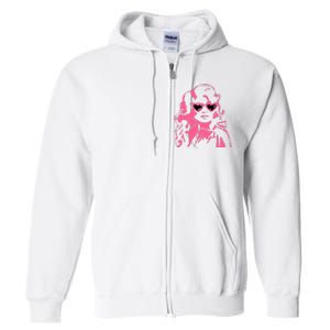 Dolly Face In Sunglasses Dolly Vibes Dolly Fan Lover Full Zip Hoodie