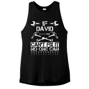 DAVID Fix It Funny Birthday Personalized Name Dad Gift Idea  Ladies PosiCharge Tri-Blend Wicking Tank