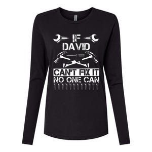 DAVID Fix It Funny Birthday Personalized Name Dad Gift Idea  Womens Cotton Relaxed Long Sleeve T-Shirt