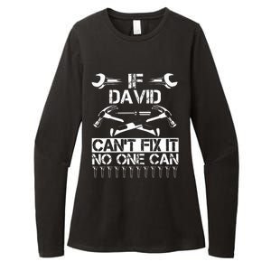 DAVID Fix It Funny Birthday Personalized Name Dad Gift Idea  Womens CVC Long Sleeve Shirt