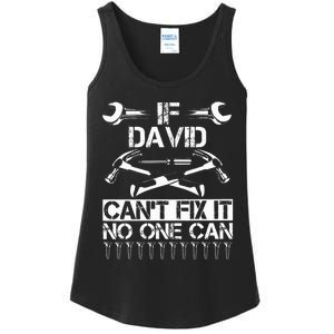 DAVID Fix It Funny Birthday Personalized Name Dad Gift Idea  Ladies Essential Tank