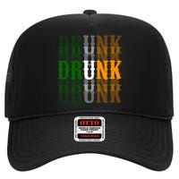 Drunk Funny Irish Drinking High Crown Mesh Back Trucker Hat