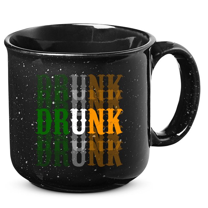 Drunk Funny Irish Drinking 15oz Campfire Ceramic Mug