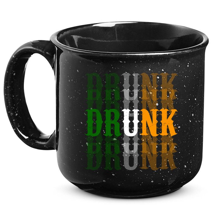 Drunk Funny Irish Drinking 15oz Campfire Ceramic Mug