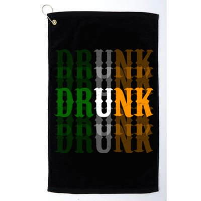 Drunk Funny Irish Drinking Platinum Collection Golf Towel