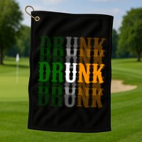 Drunk Funny Irish Drinking Golf Towel