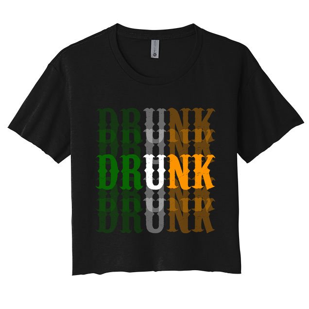 Drunk Funny Irish Drinking Crop Top