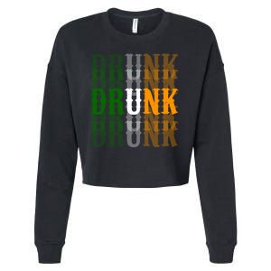 Drunk Funny Irish Drinking Cropped Pullover Crew