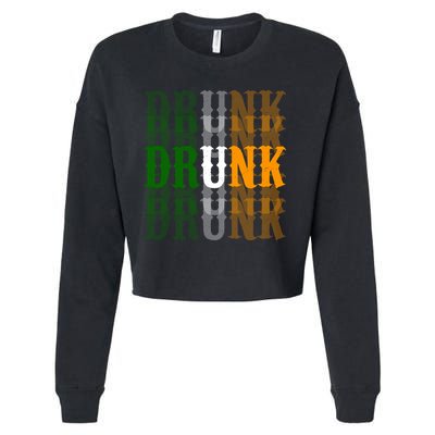 Drunk Funny Irish Drinking Cropped Pullover Crew
