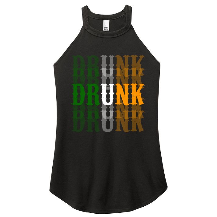 Drunk Funny Irish Drinking Women's Perfect Tri Rocker Tank