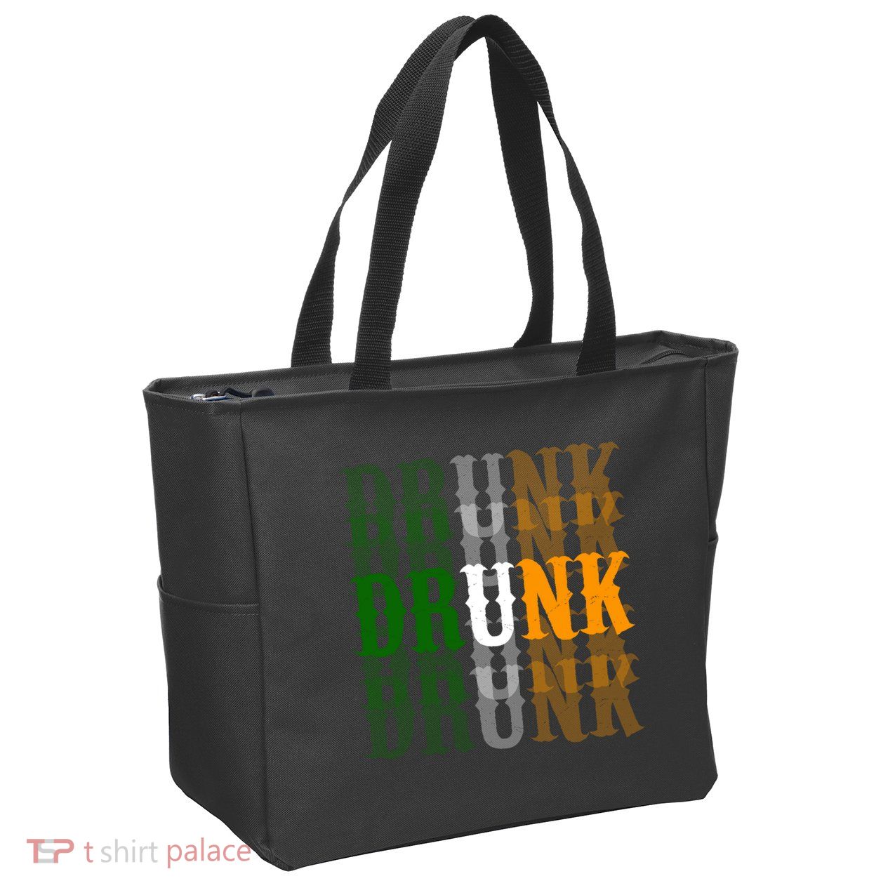 Drunk Funny Irish Drinking Zip Tote Bag