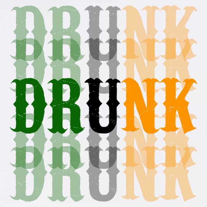 Drunk Funny Irish Drinking Garment-Dyed Sweatshirt